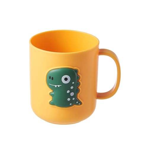 Cute Yellow Dinosaur Toothbrush Cup - Portable Drinking Holder