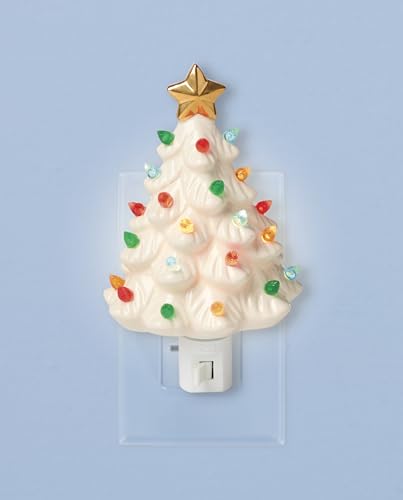 Lenox Treasured Traditions Tree Porcelain Night Light - Christmas Holiday Decor