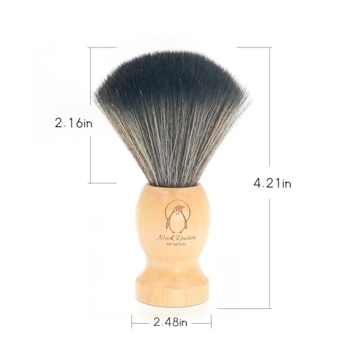 Menesia Small Barber Neck Duster Brush with Wood Handle