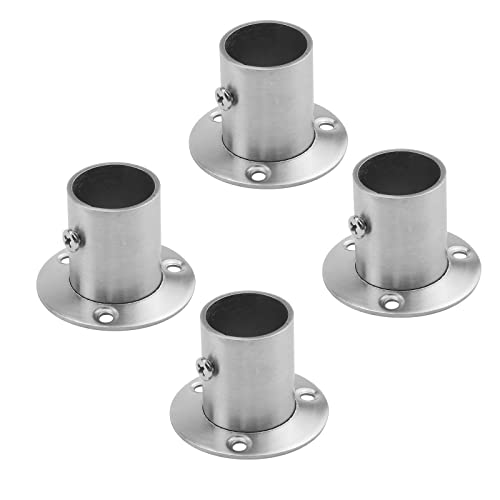 Antrader Stainless Steel Closet Rod Flange - 4-Pack Adjustable Support Holders