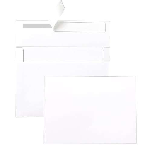 Silunkia 20 Packs White Blank Note Cards & Envelopes 5x7
