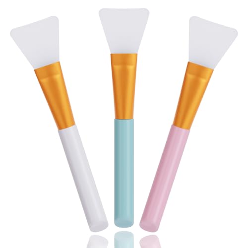 Cinlinso 3-Piece Silicone Face Mask Brush Set, Flexible Applicators