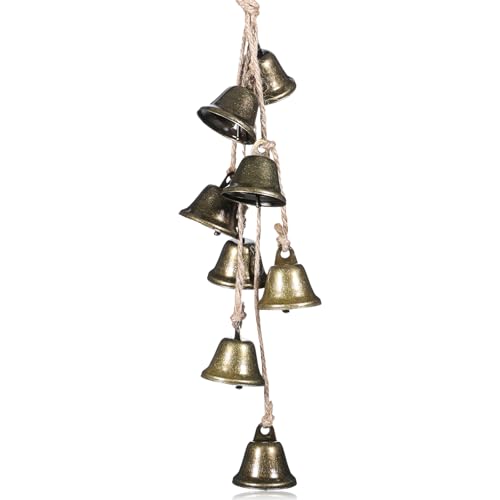 Witch Bells for Door Knob - Boho Protection Wind Chimes with 8 Bells
