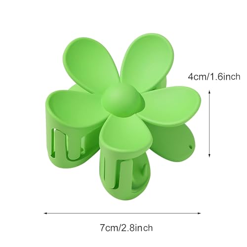 BWESOO Yellow Flower Hair Claw Clip - Non-Slip Plastic Jaw Clip