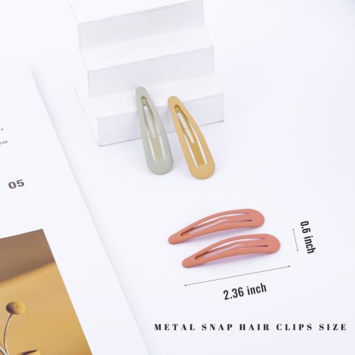 Cptots Metal Snap Hair Clips 12 PCS No Slip Hair Barrettes for Women