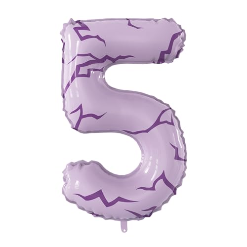 K-pop Number 5 Balloon for Girls Birthday Party - Purple & Pink - JUANBUDONG