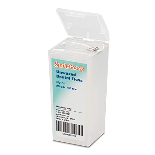 Practicon SmileGoods Unwaxed Dental Floss 200 Yard Nylon Refill