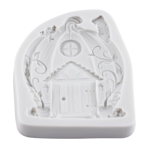 Lingzhi Pumpkin House Silicone Fondant Mold Fairy Garden Cake Decorating