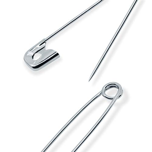 Dritz Safety Pins - 200 Pack, Size 2 Nickel-Plated Steel