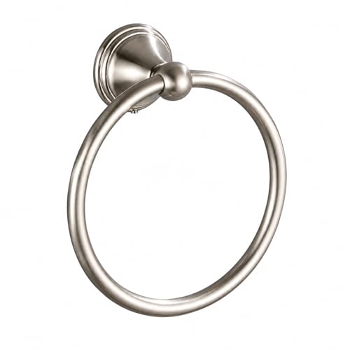 Brushed Nickel Towel Ring for Bathroom - 1 Pack Stainless Steel Holder