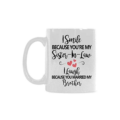 Funny Sister-in-Law Coffee Mug - 11oz Ceramic Gift for Friends and Family