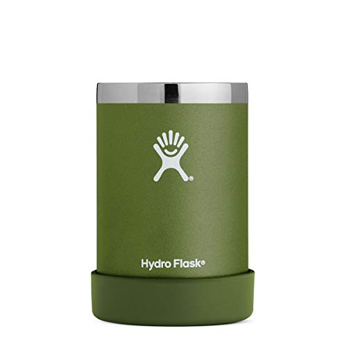 Hydro Flask Can Cooler Cup - Stainless Steel & Vacuum Insulated - Removable Rubber Boot - 12 oz, Olive