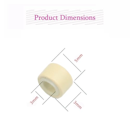 500 Pcs Silicone Lined Micro Link Beads 5mm for Hair Extensions Beige