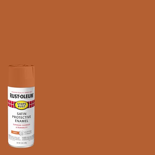 Rust-Oleum Stops Rust Satin Turmeric Spray Paint, 12 oz