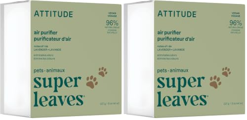 ATTITUDE Air Purifier with Activated Carbon, Lavender, 8oz (Pack of 2)