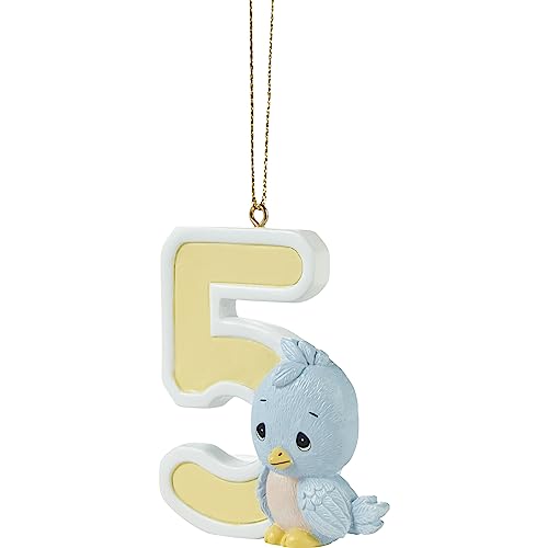 Precious Moments 5th Christmas Bunny Resin Ornament – Personalized