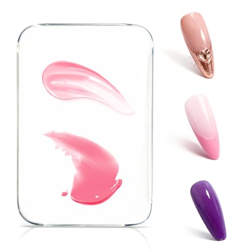 RAQEHO Transparent Acrylic Nail Art Palette & Gel Polish Mixing Tray
