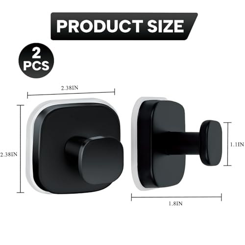 15 lb Heavy Duty Suction Cup Hooks - No Drill, 2 Pack