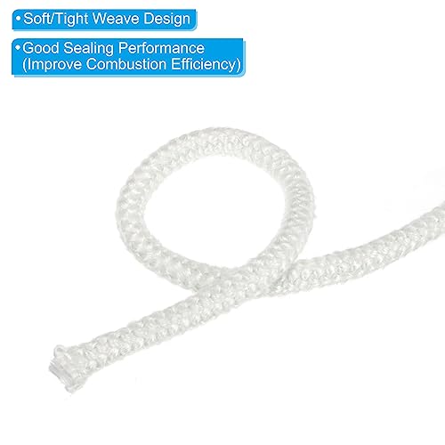 PATIKIL 1/4" x 86" High-Temperature Fiberglass Wood Stove Gasket
