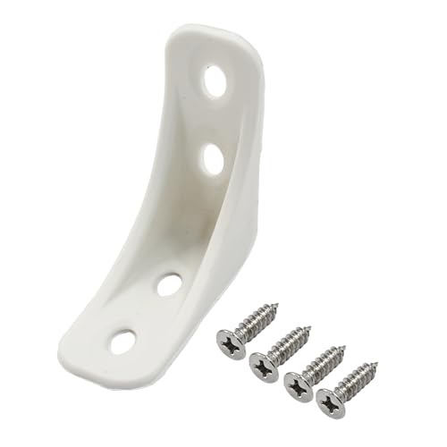 Rierdge 30-Pack Plastic Corner Brackets, 39mm 90-Degree Nylon Braces