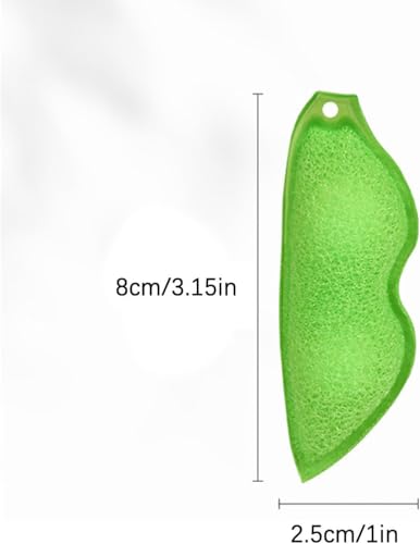 BWESOO 3 Pcs Green Bean-Shaped Multipurpose Bottle and Cleaning Sponge Set