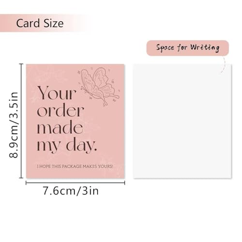 180 Pcs Thank You Cards for Small Business - 3"x3.5" Customer Appreciation