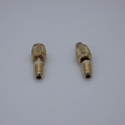 R410A Refrigeration Adapter - 5/16" Female to 1/4" Male Brass Coupler