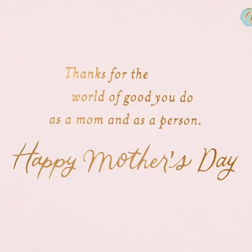 Hallmark Mother's Day Card - Moms Make the World Go Round Floral Gemstone