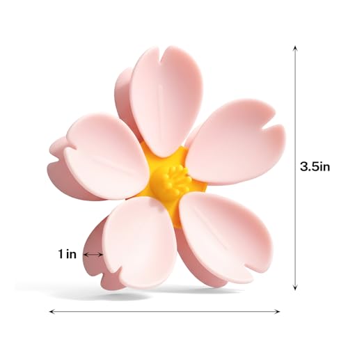 Pink Cherry Blossom Magnetic Bag Clips Set - 4 Pieces