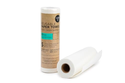 Eco-Friendly Reusable Bamboo Paper Towels - 20 Sheets