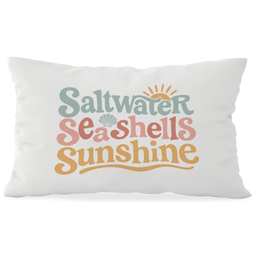 Saltwater Seashells Sunshine 12x20 Decorative Pillow Cover