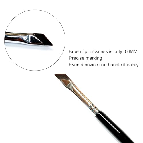 Precision Angled Eyeliner Brush Set, 3 Pcs Ultra Thin Makeup Brushes