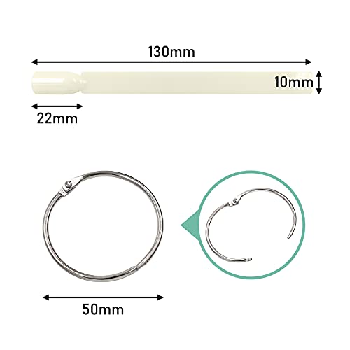 Pinkiou Clear Nail Swatches Sticks 50 Pcs with Ring