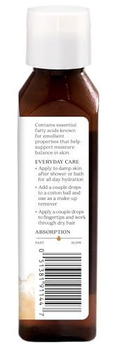 Aura Cacia Sweet Almond Skin Care Oil - 4 oz Nourishing Body & Face Moisturizer