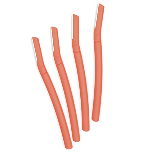 Chaosss Eyebrow Razor & Dermaplaning Tool - 4 Pack Orange