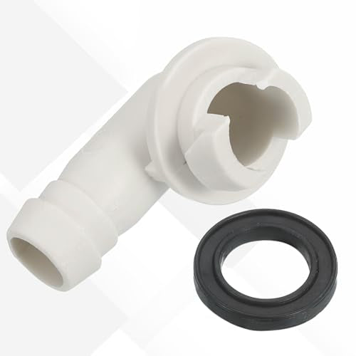 uxcell 5Pcs Air Conditioner Drain Hose Connector Elbow Fitting - 16mm, White