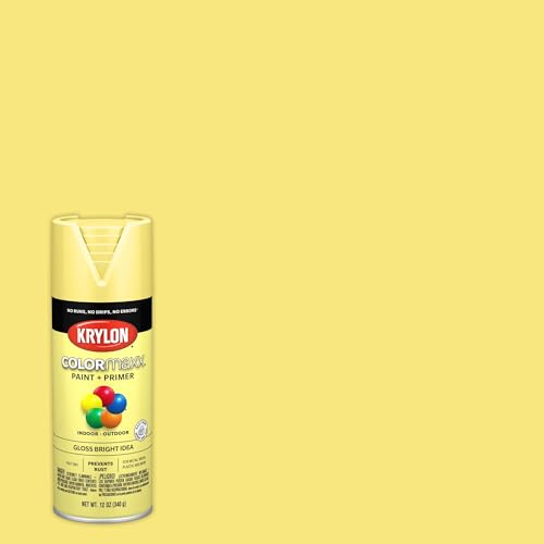 Krylon COLORmaxx Gloss Spray Paint 12 Oz - Bright Idea Yellow