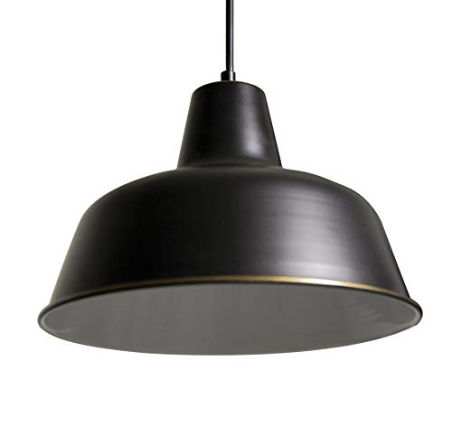 Design House Mason Pendant Light Fixtures - Adjustable Hanging Lights for Kitchen Island, Dining Room - Farmhouse Light Fixtures with Metal Shade, Oil Rubbed Bronze Finish, Design House 587436