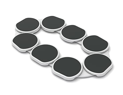 Expandable Lazy Susan Turntable for Rectangular & Oblong Tables - Dark Gray