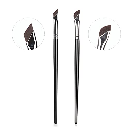 Etercycle 3 Pcs Angled Eyeliner Brushes Ultra Thin Synthetic Bristles