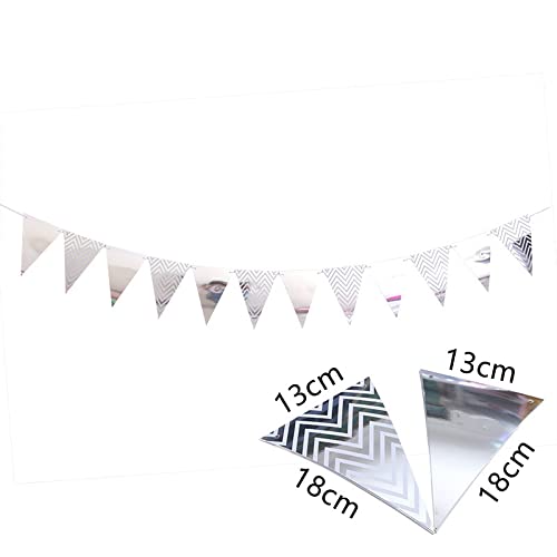 11th Birthday Decoration Kit - Silver Foil Balloons & Banner