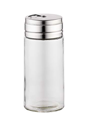 Fox Run 6 oz Glass Spice Jar with Stainless Steel Rotating Shaker Lid