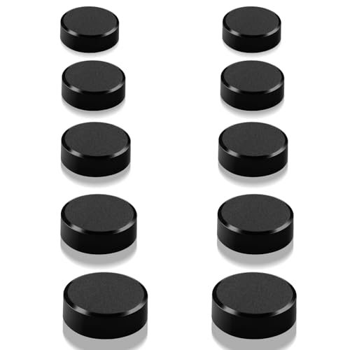 Black 10 Pack Heavy Duty Small Round Fridge Magnets for Whiteboards