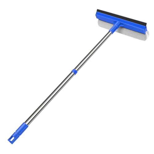 Retractable Window Squeegee with 2-in-1 Cleaning Tool - 18.5"-28.5"