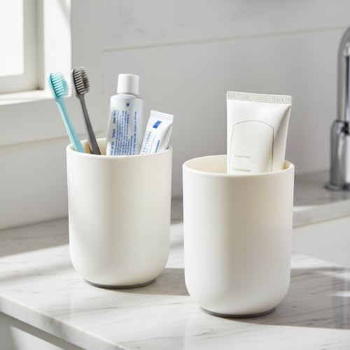Vornetil 2-Pack Reusable Toothbrush Holders - 13.5oz Plastic Cups