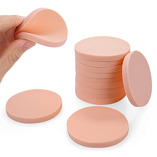 Molain Round Makeup Sponge Puffs 12-Piece Set for Liquid Foundation and Face Painting