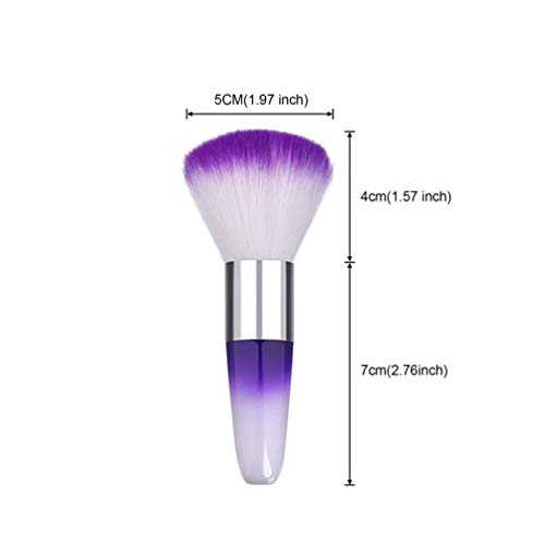 RUITASA Soft Nail Art Dust Remover Brush - Purple Mushroom Head Duster