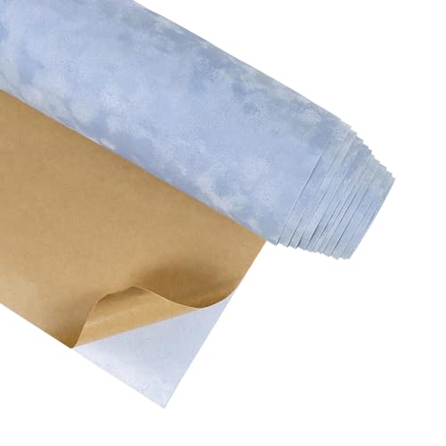 CRE8TIVE Velvet Drawer Liner, Peel and Stick Felt Fabric, Light Blue 12x80"