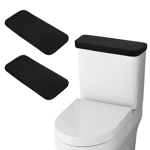 Sorcristy Universal Toilet Tank Cover - 2-Pack Stretchy Polyester Lid Protector