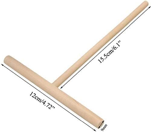 Zhuluck Wooden Crepe Maker Batter Spreader Set of 2 Pancake Tools
